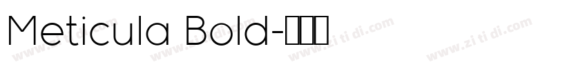 Meticula Bold字体转换